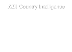 Country Intelligence